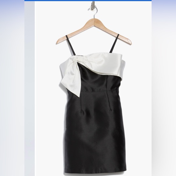 Hutch Serena Bow A Line Dress Black and white mini dress size 8 NWT - Picture 3 of 3
